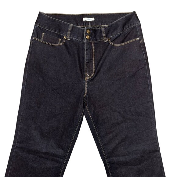 NWT Boston Proper Plus Size Straight Leg Jeans Womens 16 33 Dark Wash Pockets - Picture 3 of 8